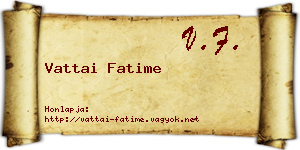 Vattai Fatime névjegykártya